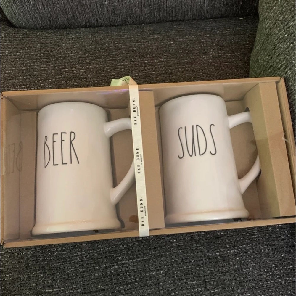 Rae Dunn Beer Stein Set